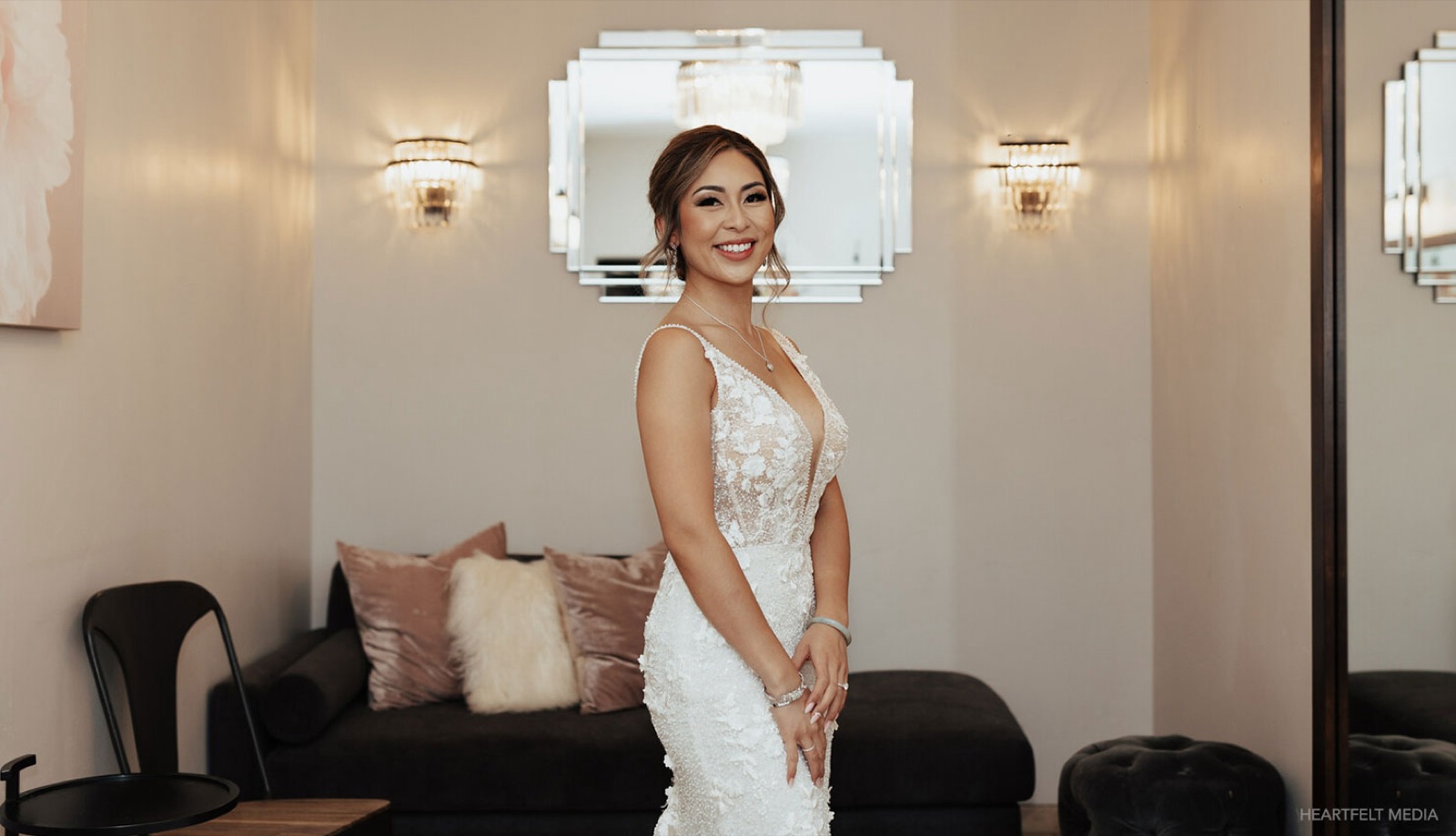 Wedding suite for the couple at Palm Event Center in the Vineyard, Pleasanton, California