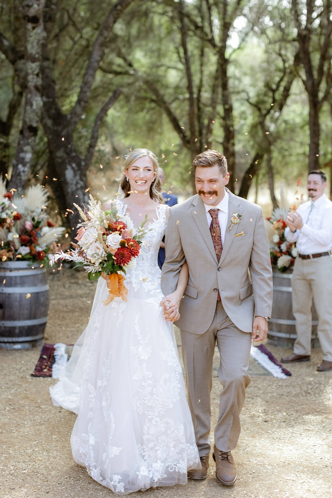 Couple among the vines at Prospect 772 Wine Company in Angels Camp, California