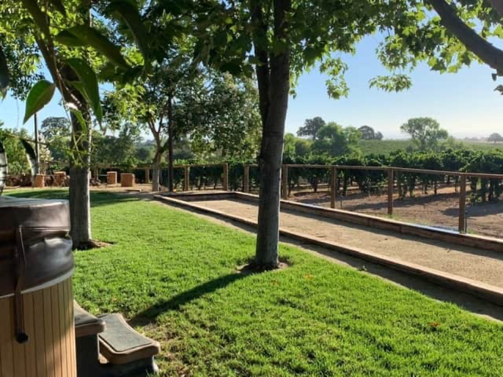 Vineyard grounds and lawns at RedSmith Ranch wedding venue in Lodi, California