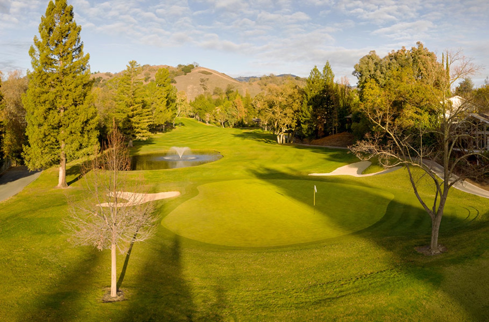 Golf course and fairway views at Round Hill Country Club wedding venue in Alamo, California