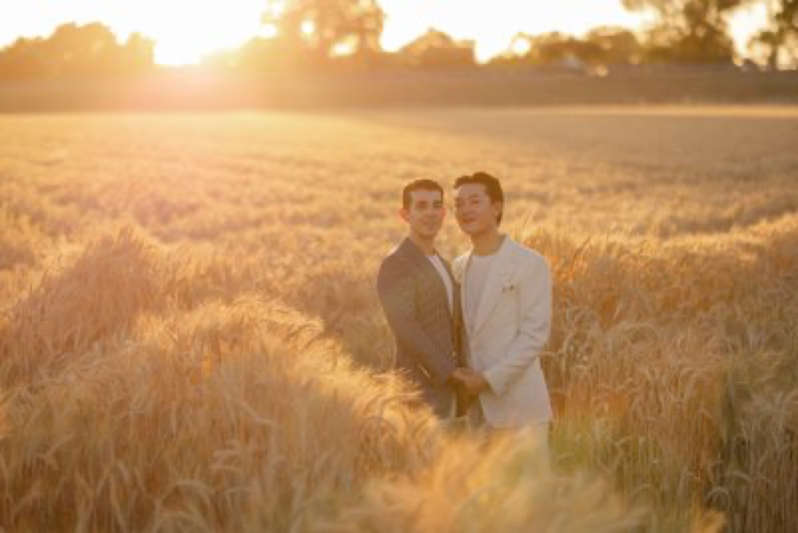 Sunset over the vineyard at Scribner Bend Vineyards wedding venue in Sacramento, California