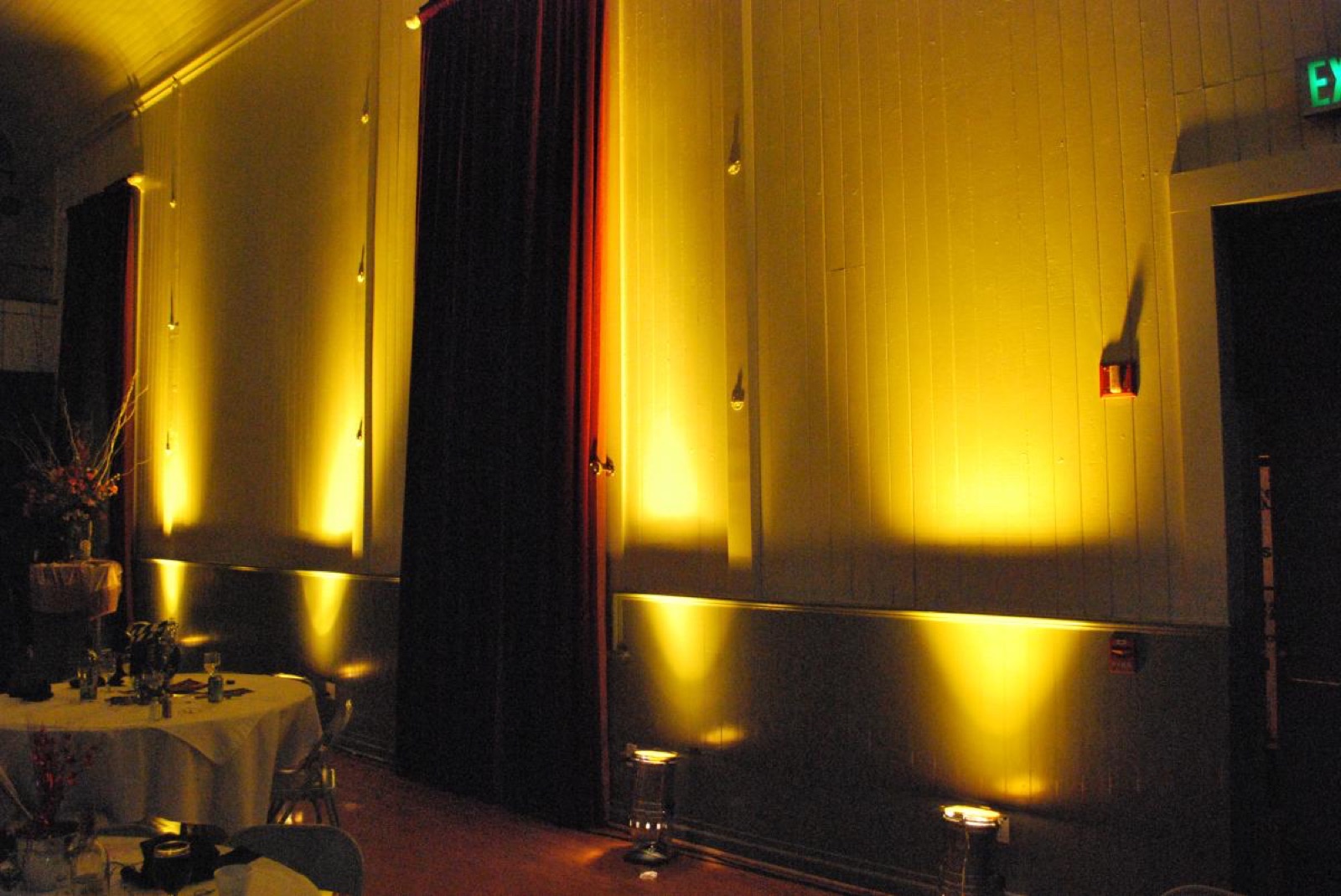 Ceremony-style seating layout in the historic hall at Sonora Opera Hall in Sonora, California