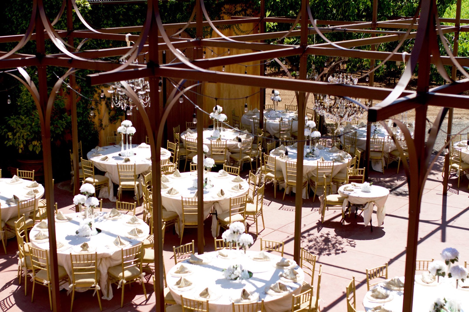 Vineyard view at St. Jorge Winery wedding venue in Acampo, California