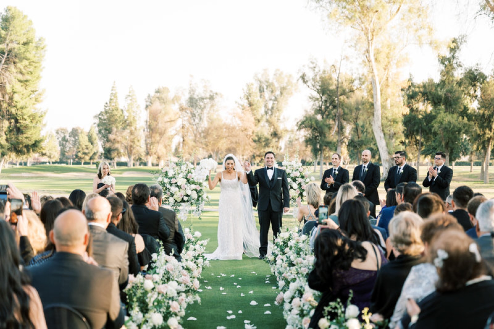 Wedding reception setup at Sunnyside Country Club in Fresno, California