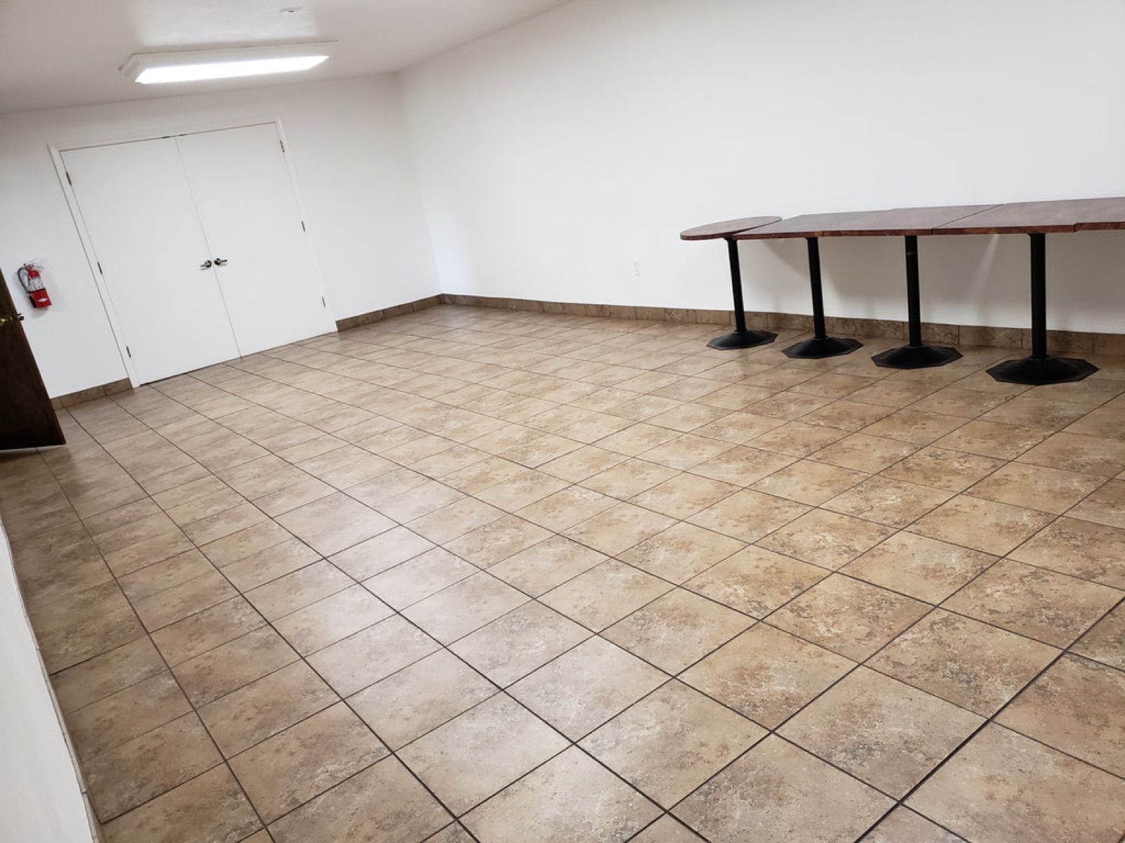 Banquet and dining area set up at the Sylvan Improvement Club in Modesto, California
