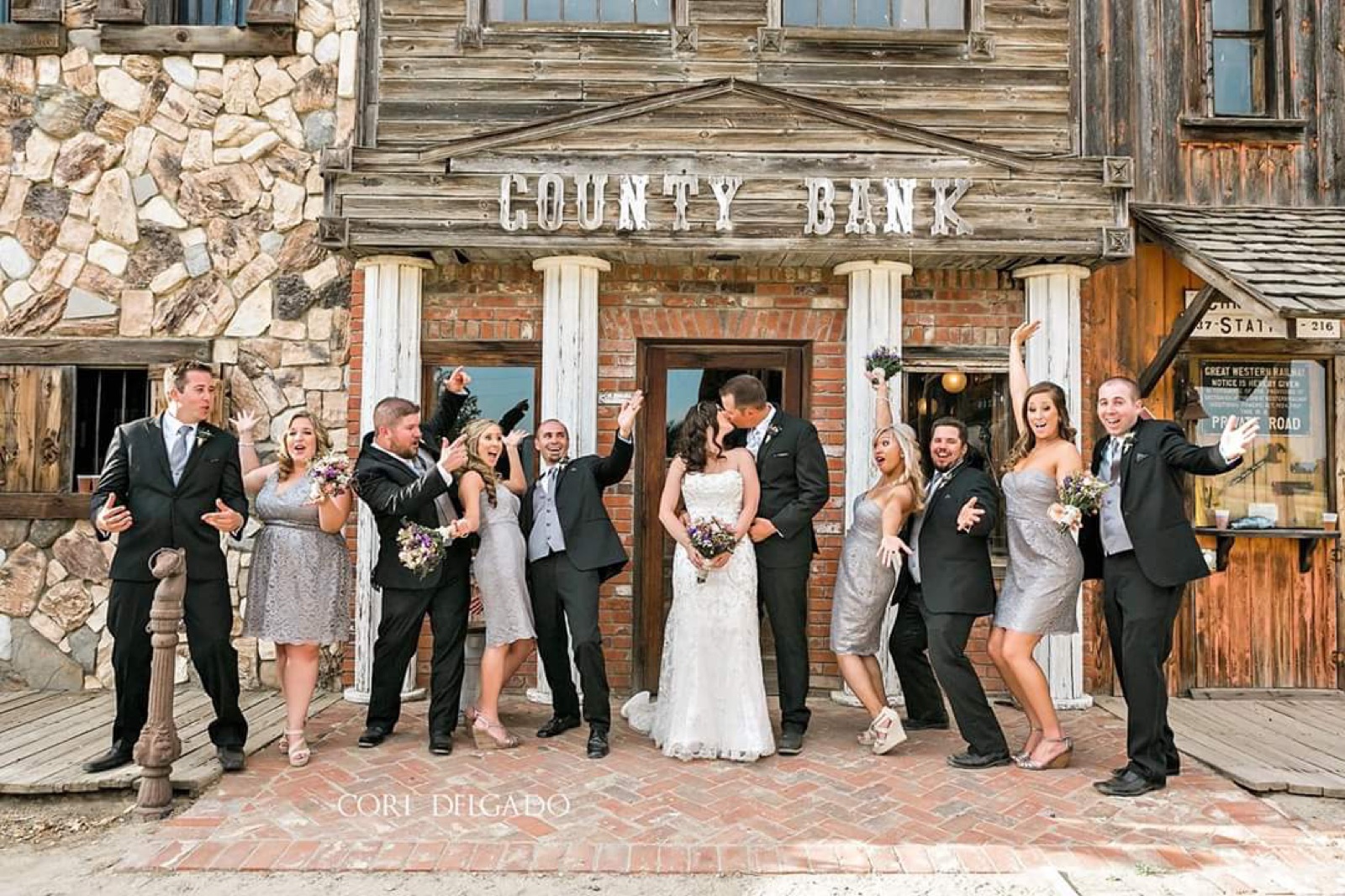 Vintage steam train at The Double T wedding venue in Stevinson, California