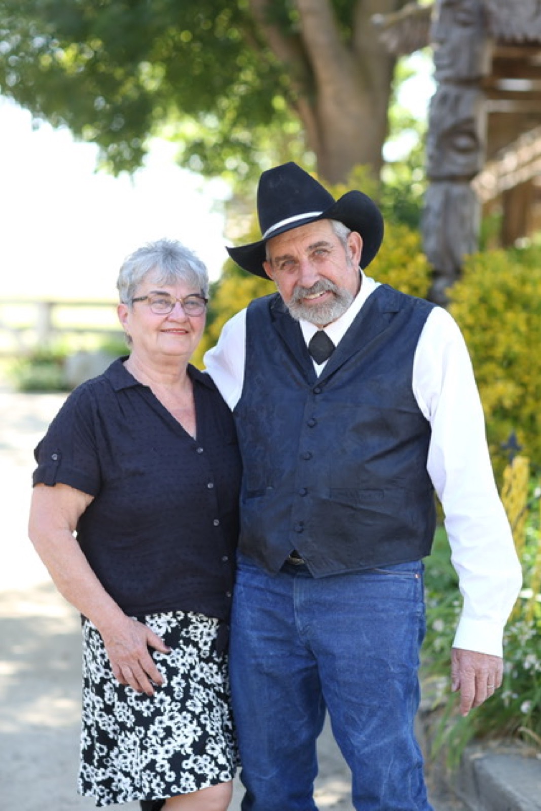 Wedding setting at The Double T in Stevinson, California