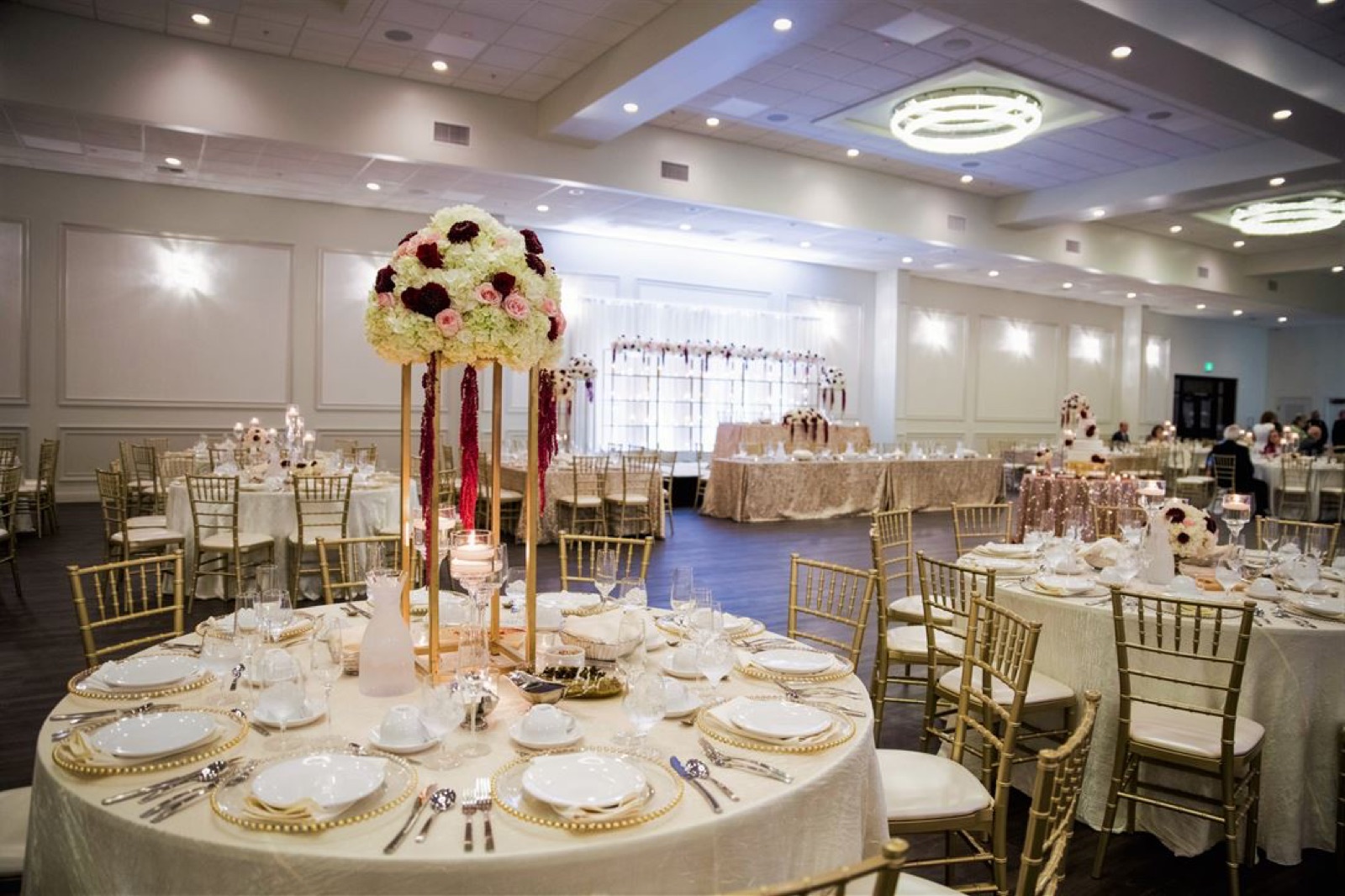 Table setting at The Grand Oak Banquet Hall & Event Center, Turlock, California