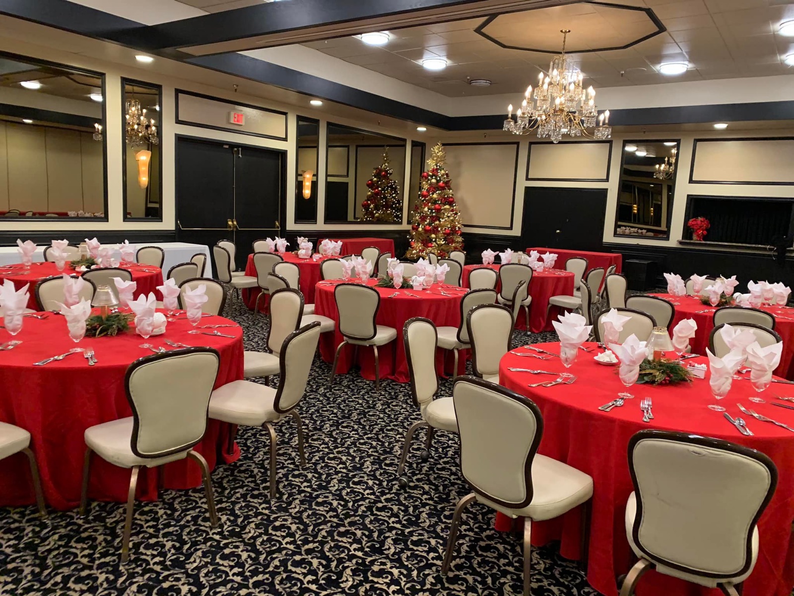 Spacious event space styled for a celebration at The Painted Table Event Center in Fresno, California