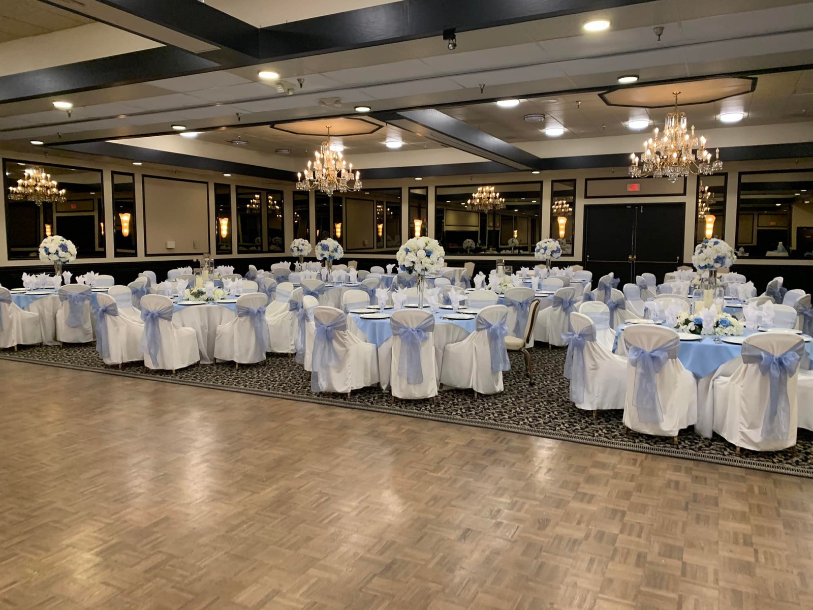 Catered food and design display at The Painted Table Event Center wedding venue in Fresno, CA