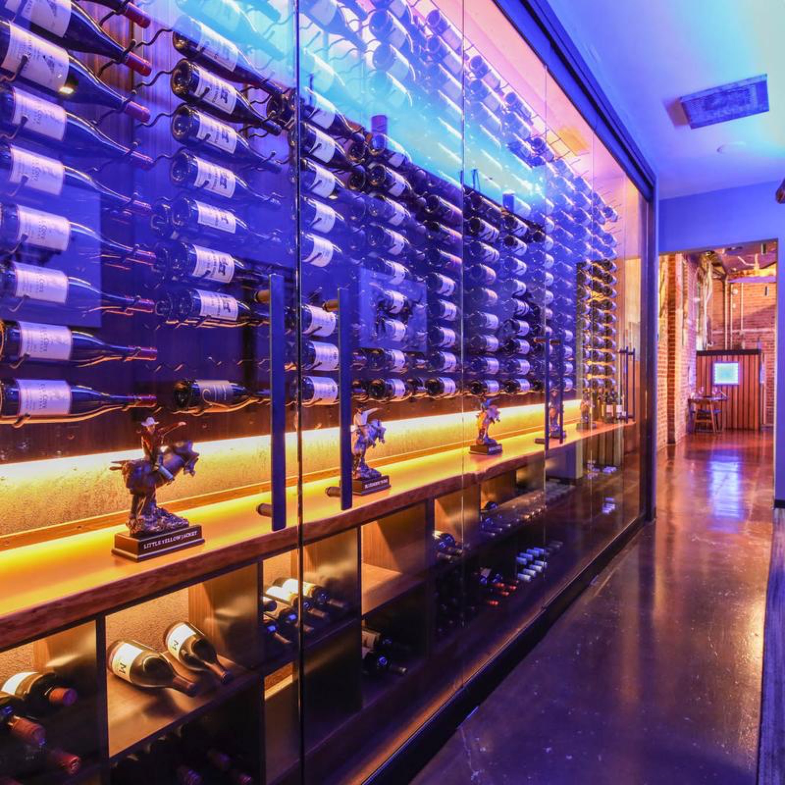 Wine cellar feature at The Reata Oakdale wedding venue in Oakdale, California