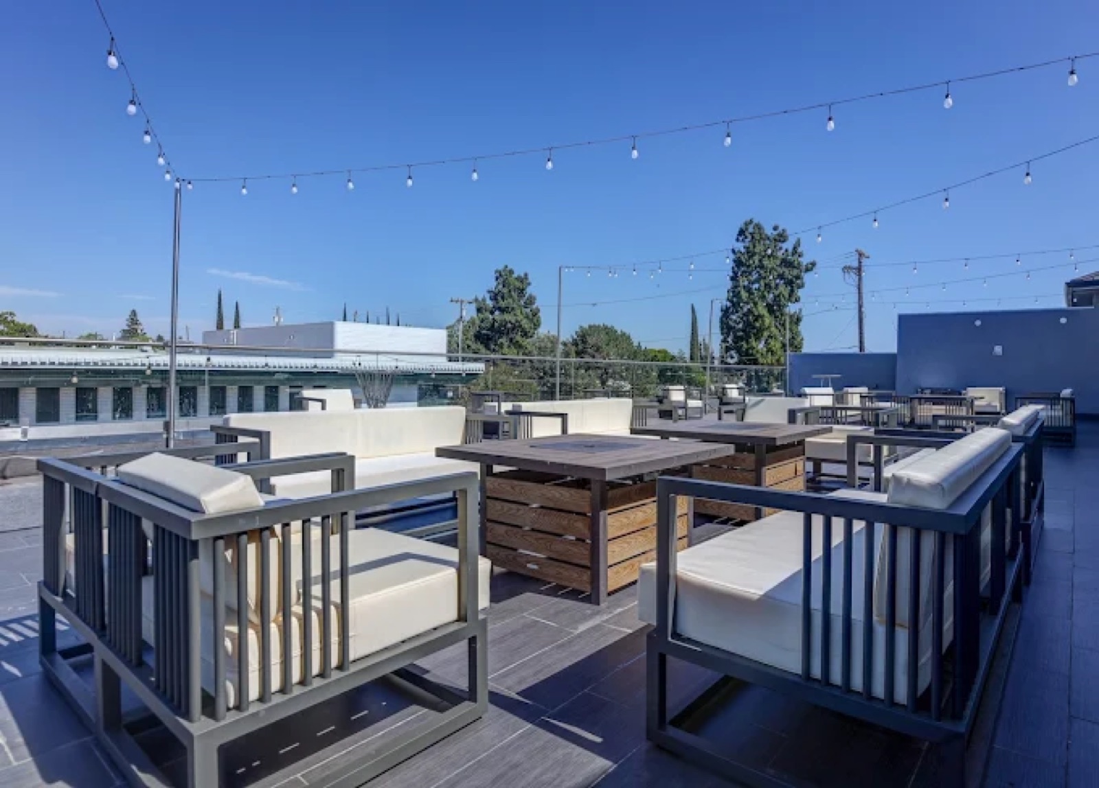 Reception setup at The Veranda wedding venue in Manteca, California