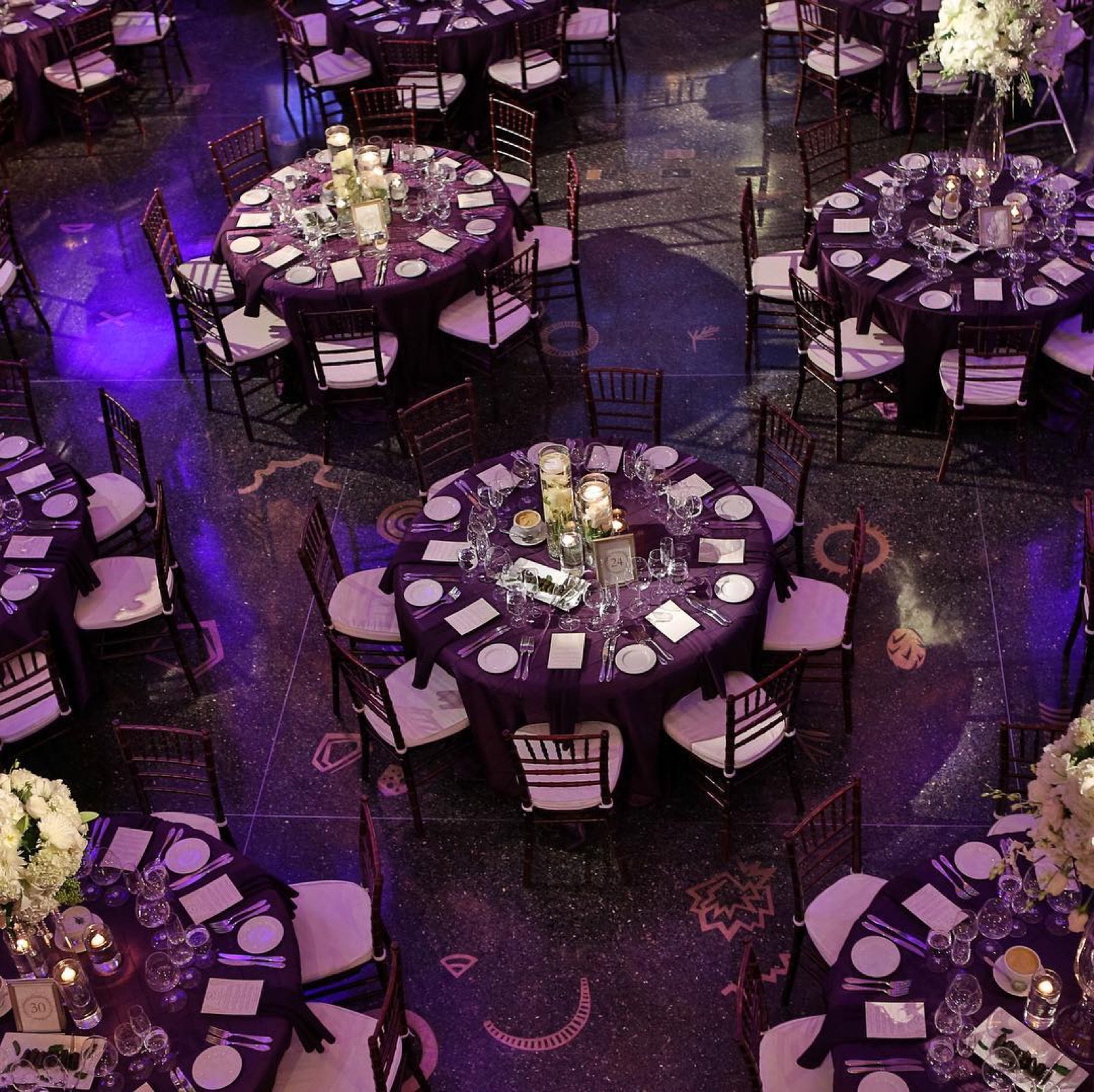 Ceremony setup at the Tsakopoulos Library Galleria wedding venue in Sacramento, California
