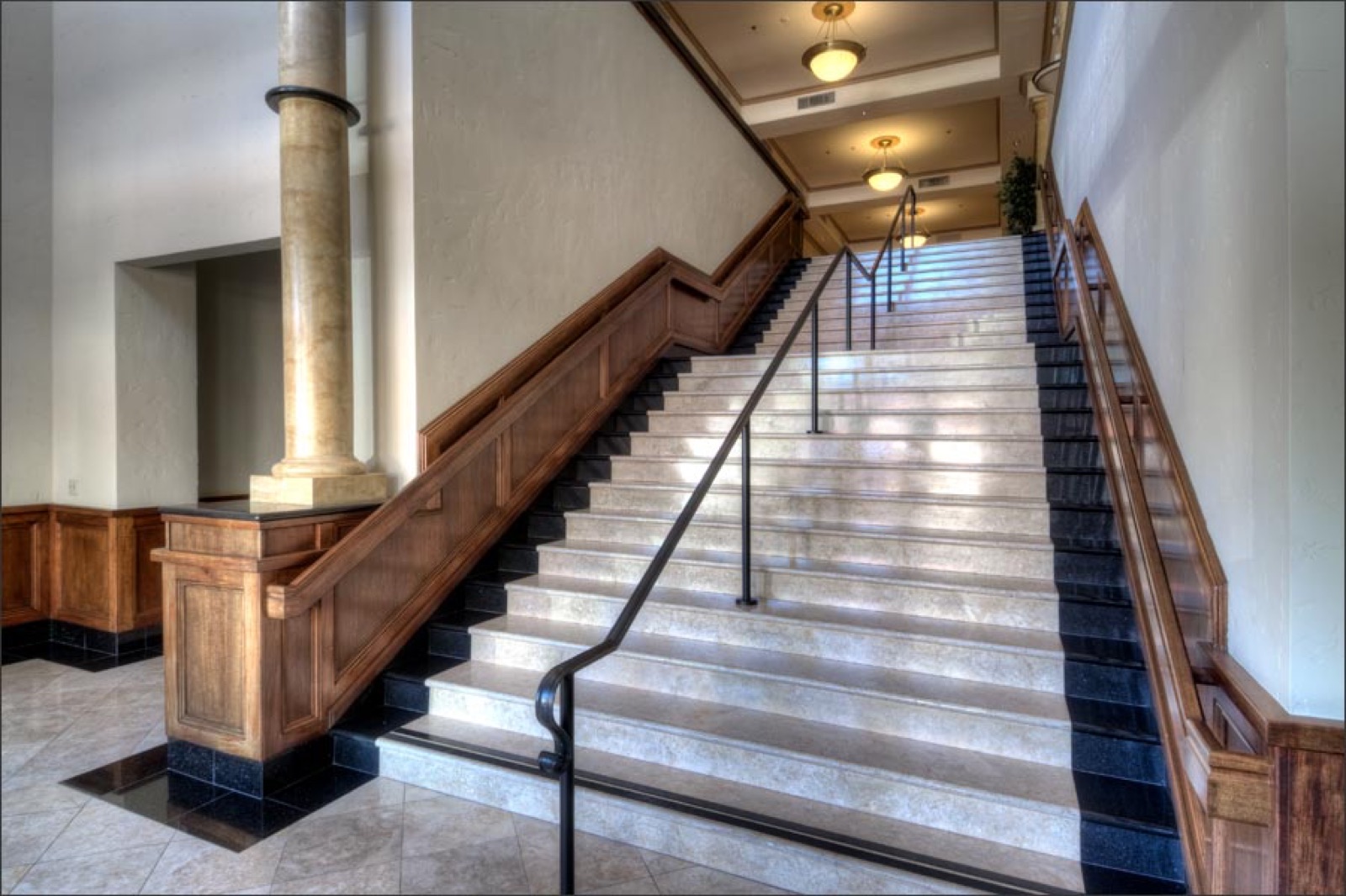 Grand staircase and European-style interior at Villa Ragusa wedding venue in Campbell, California