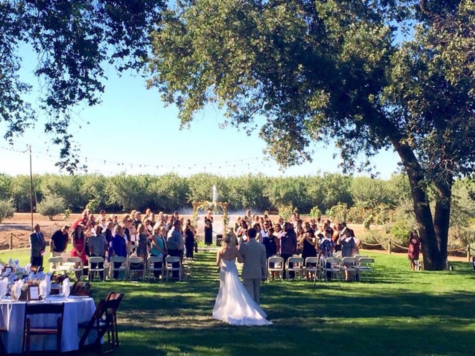 Event center wedding reception space at Vista Ranch and Cellars in Merced, California