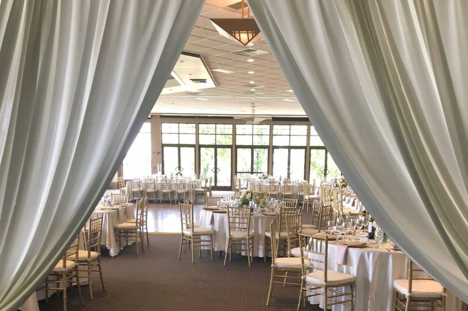Wedding celebration in the ballroom at Waves Banquet & Event Center, Stockton, California