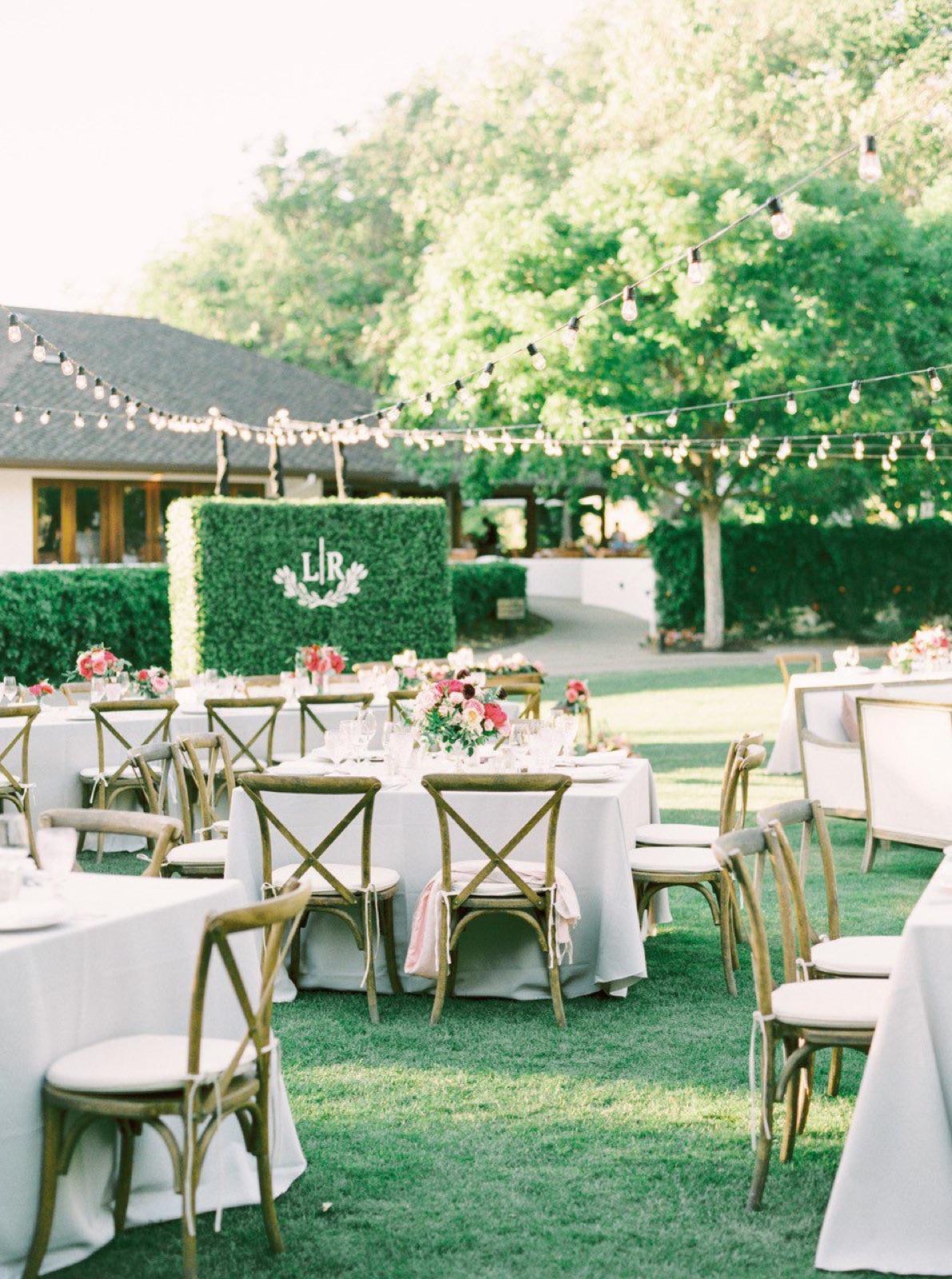 Elegant wedding tablescape at Wente Vineyards in Livermore, California