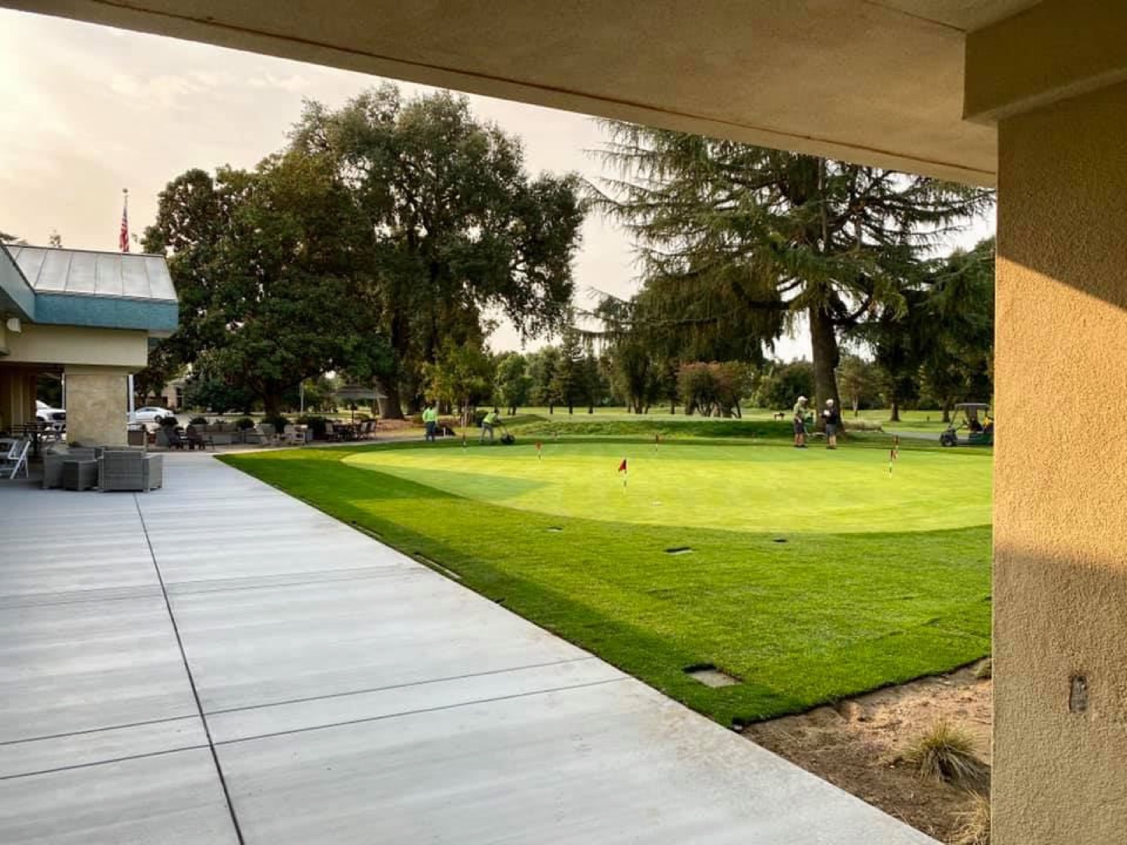Landscaped grounds and fairways at Woodbridge Golf & Country Club in Woodbridge, California
