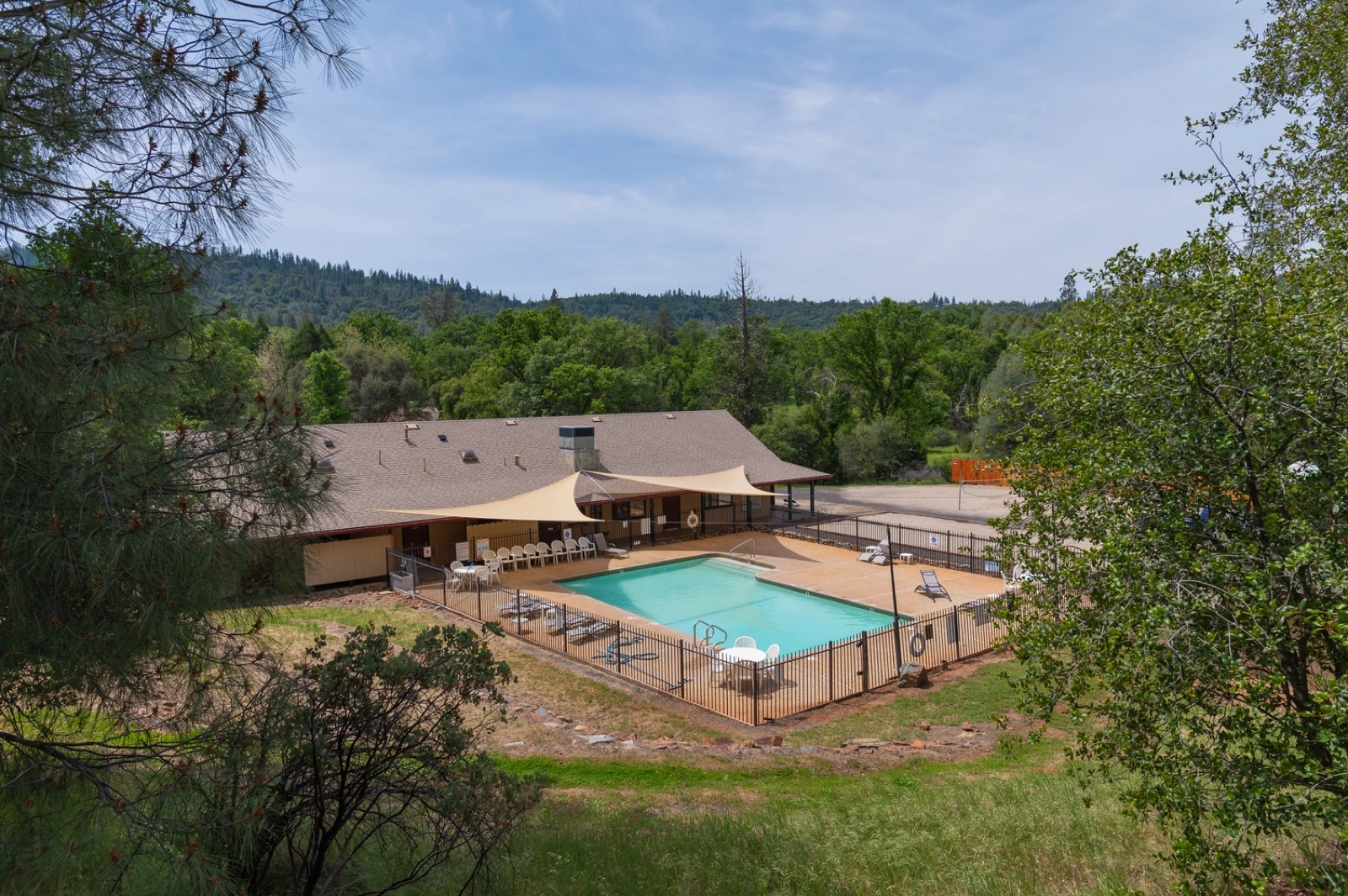 Glamping accommodations at Yosemite Pines RV Resort & Family Lodging in Groveland, California